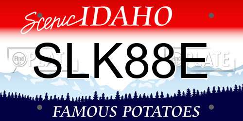 SLK88E Idaho License Plate