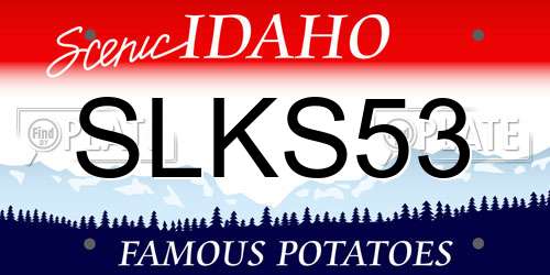 SLKS53 Idaho License Plate