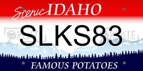 SLKS83 Idaho License Plate