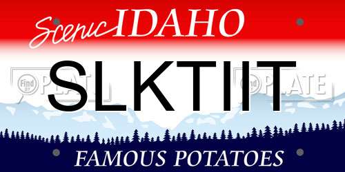 SLKTIIT Idaho License Plate