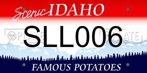 SLL006 Idaho License Plate