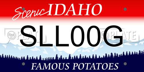 SLL00G Idaho License Plate