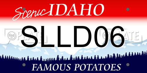 SLLD06 Idaho License Plate