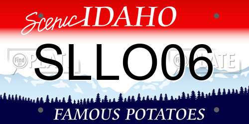 SLLO06 Idaho License Plate