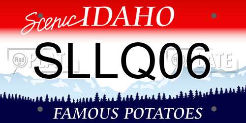SLLQ06 Idaho License Plate