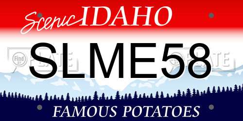 SLME58 Idaho License Plate