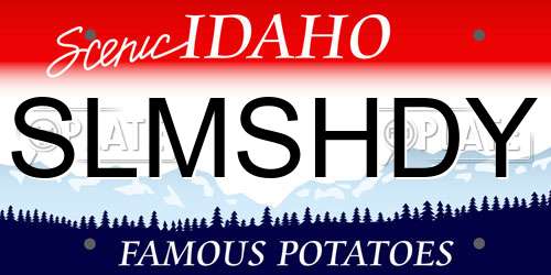SLMSHDY Idaho License Plate