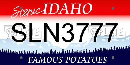 SLN3777 Idaho License Plate