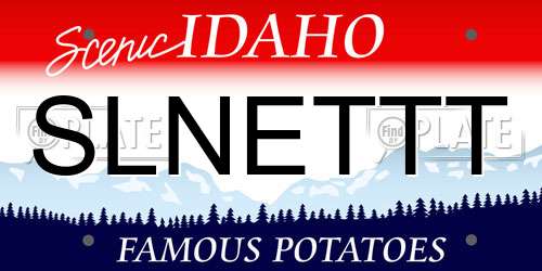 SLNETTT Idaho License Plate