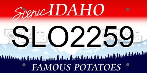 SLO2259 Idaho License Plate