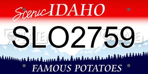 SLO2759 Idaho License Plate