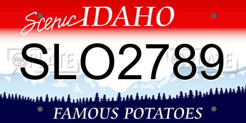 SLO2789 Idaho License Plate