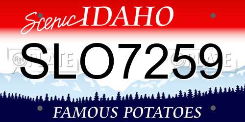 SLO7259 Idaho License Plate