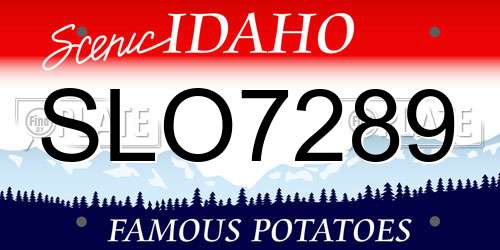 SLO7289 Idaho License Plate