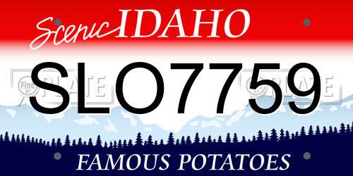 SLO7759 Idaho License Plate