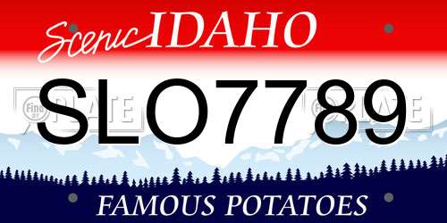 SLO7789 Idaho License Plate