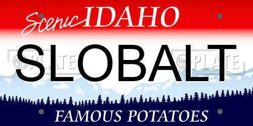SLOBALT Idaho License Plate