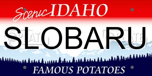 SLOBARU Idaho License Plate