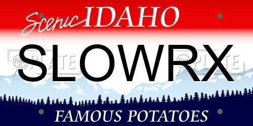 SLOWRX Idaho License Plate