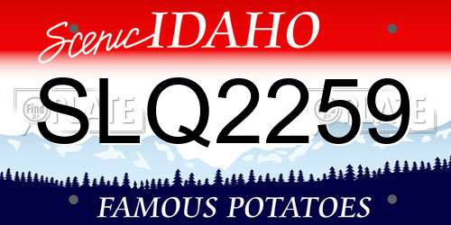 SLQ2259 Idaho License Plate