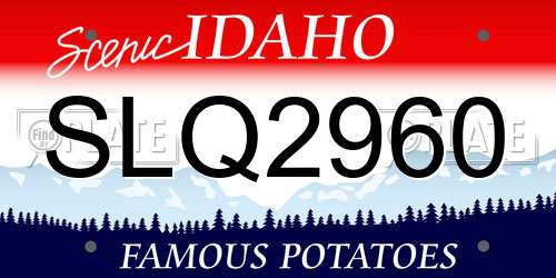SLQ2960 Idaho License Plate