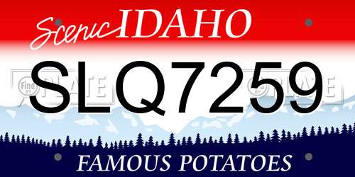 SLQ7259 Idaho License Plate