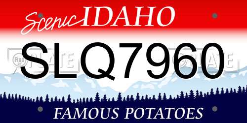 SLQ7960 Idaho License Plate