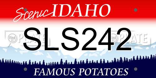 SLS242 Idaho License Plate