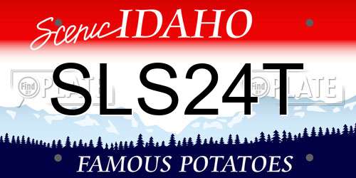 SLS24T Idaho License Plate