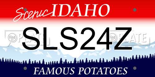 SLS24Z Idaho License Plate