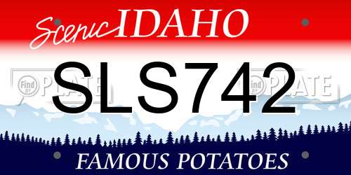 SLS742 Idaho License Plate