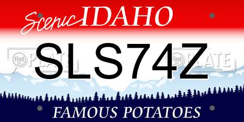 SLS74Z Idaho License Plate
