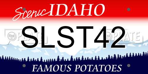 SLST42 Idaho License Plate