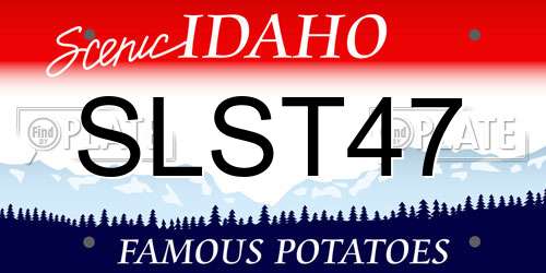 SLST47 Idaho License Plate