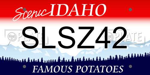 SLSZ42 Idaho License Plate