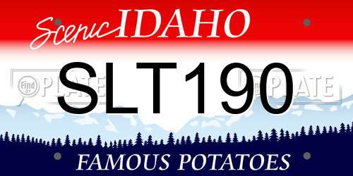 SLT190 Idaho License Plate