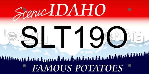 SLT19O Idaho License Plate