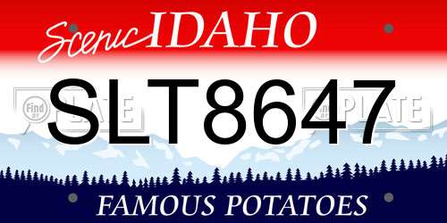 SLT8647 Idaho License Plate