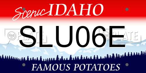 SLU06E Idaho License Plate