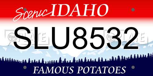SLU8532 Idaho License Plate
