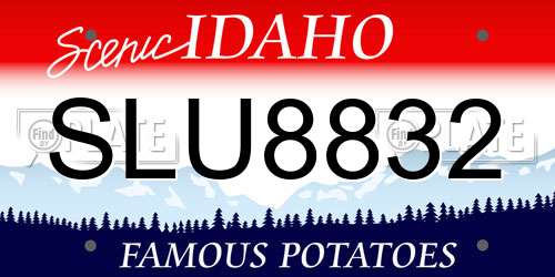 SLU8832 Idaho License Plate