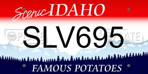 SLV695 Idaho License Plate