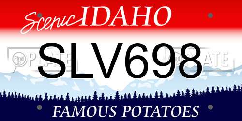 SLV698 Idaho License Plate