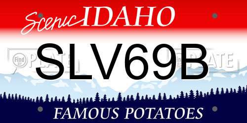 SLV69B Idaho License Plate