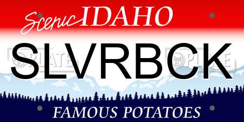 SLVRBCK Idaho License Plate