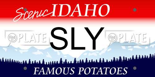 SLY Idaho License Plate