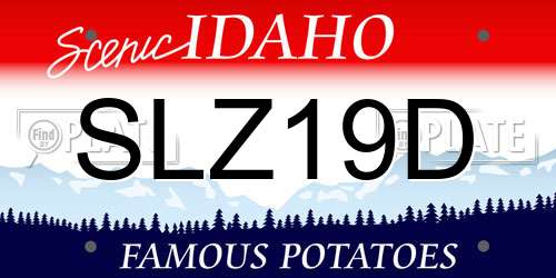 SLZ19D Idaho License Plate