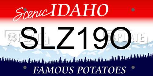SLZ19O Idaho License Plate