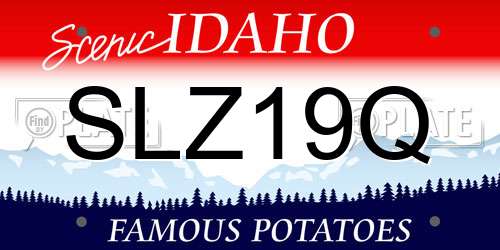 SLZ19Q Idaho License Plate