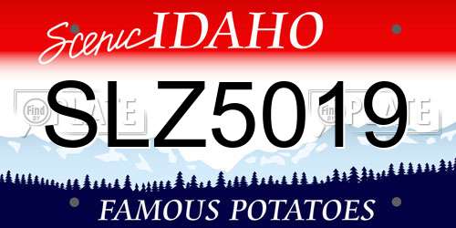 SLZ5019 Idaho License Plate